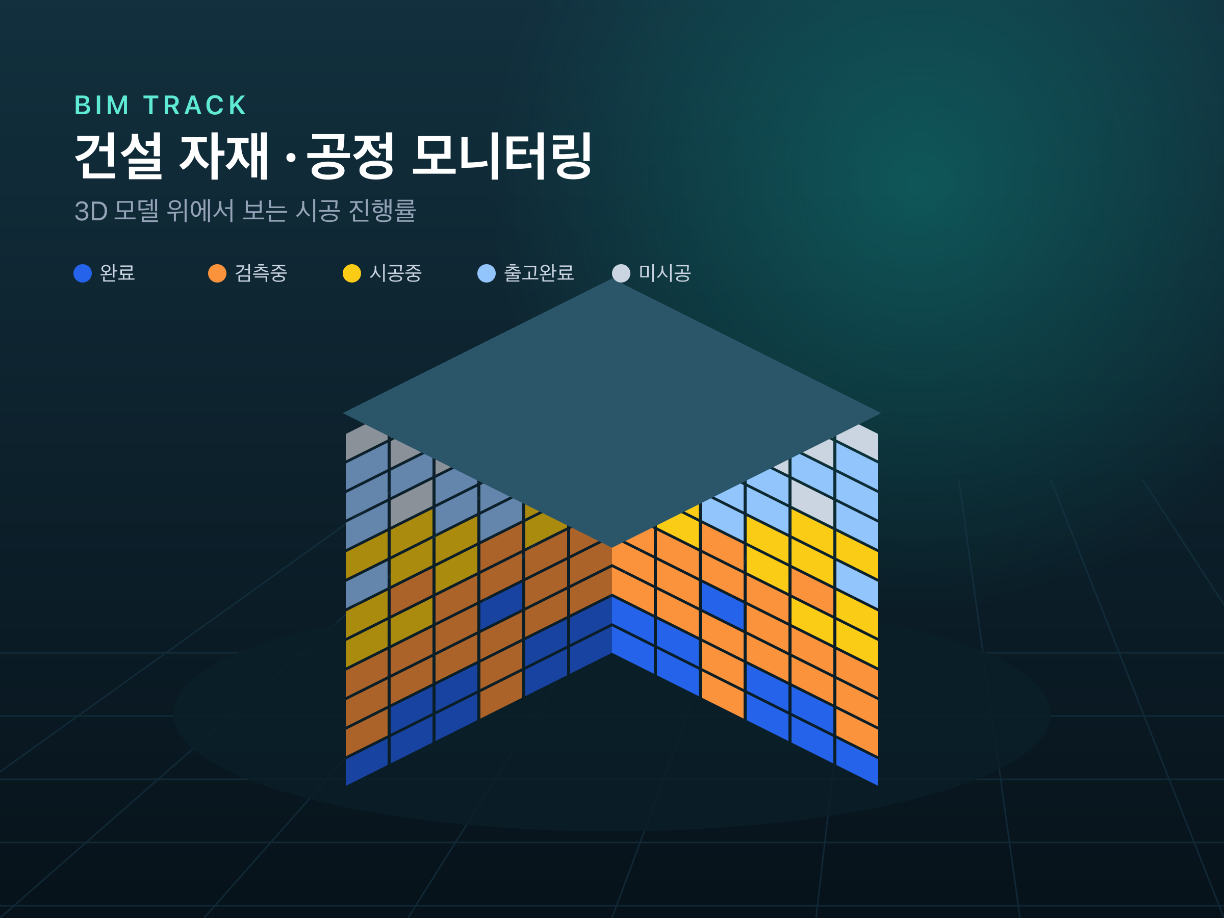 건설 자재 · 공정 모니터링 데모 화면 미리보기